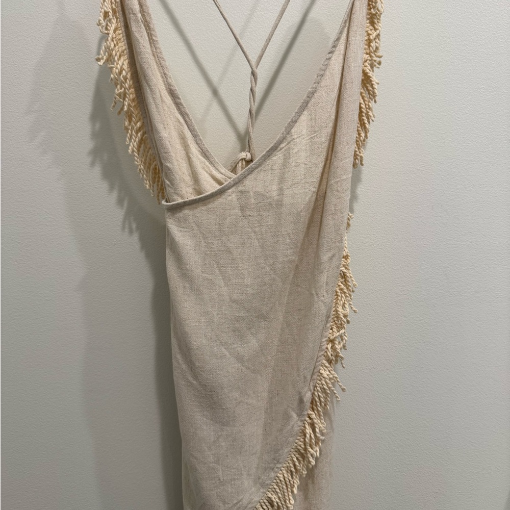 Cupshe Cream Tassel Cover-Up